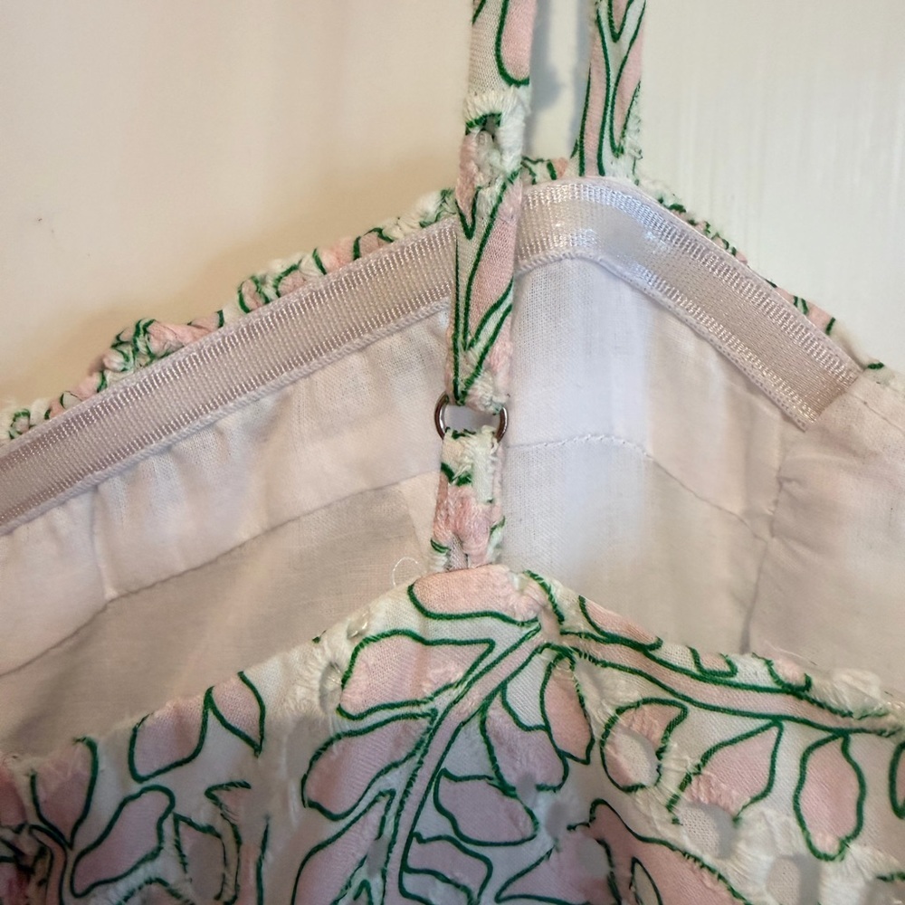 NWT Misa Los Angeles Lace Midi Dress in white/pink & green - Picture 6 of 10